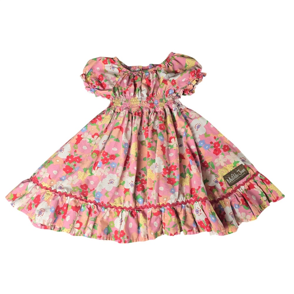 Matilda‎ Jane Floral Betzy Ruffle Pink Dress – Size 4 - EUC